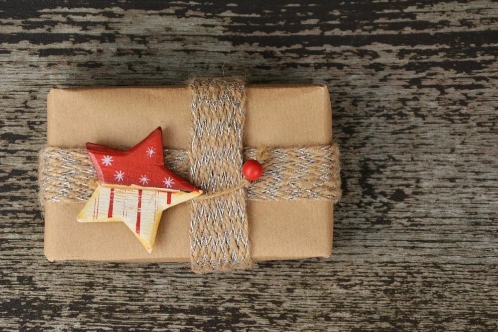 A wrapped parcel ready for despatch